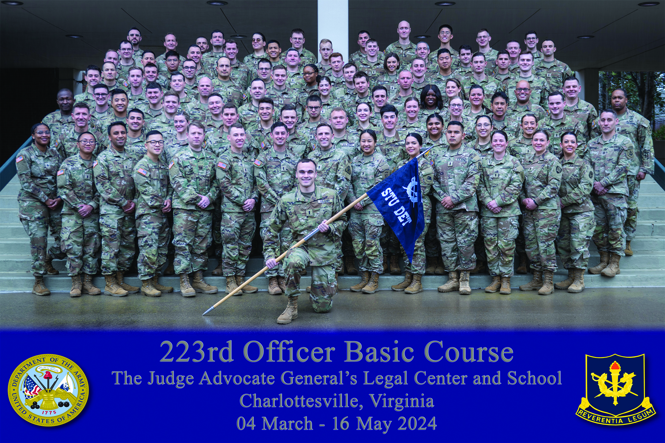 223d Officer Basic Course. (Credit: Billie Suttles, TJAGLCS)